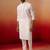white wave pattern kurta with pyjama - elegant geometric set