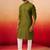 mehendi green jacquard kurta with pyjama - elegant barfi pattern set