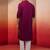 Purple rayon sequin embroidered kurta with white trousers - festive set