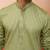 mint green thread embroidered kurta with pyjama - fresh textured set