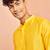 yellow viscose kurta with yellow pant - festive ethnic wear set