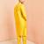 yellow viscose kurta with yellow pant - festive ethnic wear set