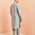 Grey viscose kurta with churidar - traditional ethnic set