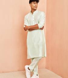 mint green viscose kurta with mint green pant - festive collection