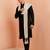 Black silk kurta pyjama set - 3 piece with white dupatta wedding wear