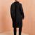 Black 3-piece viscose kurta pyjama dupatta set - traditional festival wear