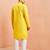 yellow cotton kurta with white pyjama - summer casual set