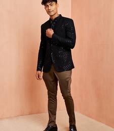 black jodhpuri with mehendi green breeches - wedding special set