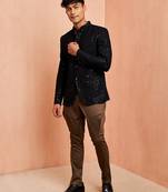 black jodhpuri with mehendi green breeches - wedding special set