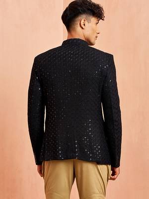 black jodhpuri with chiku breeches - wedding special set 5