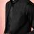 Black jacquard nehru jacket with satin kurta 3-piece wedding set