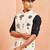 Ethnic jacket kurta set - cream block print nehru jacket black short kurta