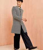 black indo-western with black wide leg pant - festive special set