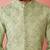 Pista green nehru jacket kurta set with pyjama - wedding ensemble