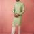 Pista green nehru jacket kurta set with pyjama - wedding ensemble