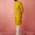 Mustard nehru jacket kurta set with pyjama - embroidered wedding wear