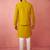Mustard nehru jacket kurta set with pyjama - embroidered wedding wear