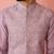 Lavender kurta jacket set with cream pyjama - embroidered wedding set