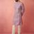 Lavender kurta jacket set with cream pyjama - embroidered wedding set