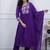 Royal Purple Embroidered Cotton Anarkali Kurta Set with Dupatta