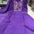 Royal Purple Embroidered Cotton Anarkali Kurta Set with Dupatta