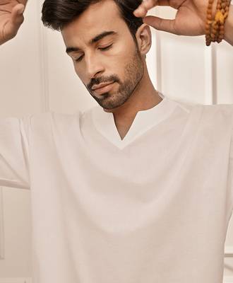 Pure white cotton kurta palazzo set 2