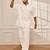 Pure white cotton kurta palazzo set