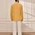 Mustard cotton short kurta and white palazzo set