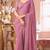 Pink chiffon embroidered bollywood-sarees with bridal embroiderd blouse