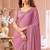 Pink chiffon embroidered bollywood-sarees with bridal embroiderd blouse
