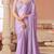 Lavender chiffon embroidered wedding-sarees with bridal embroiderd blouse
