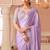 Lavender chiffon embroidered wedding-sarees with bridal embroiderd blouse