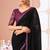 Black chiffon embroidered wedding-sarees with bridal embroiderd blouse