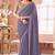 Lavender chiffon embroidered wedding-sarees with bridal embroiderd blouse