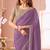 Mauve chiffon embroidered bollywood-sarees with bridal embroiderd blouse