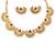Graceful gold plated crescent necklace set with multicolor stones – exquisite for weddings and party wear