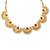 Graceful gold plated crescent necklace set with multicolor stones – exquisite for weddings and party wear