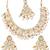 Pearl and kundan gold plated necklace set with elegant design and fine detailing – perfect jewelry for brides