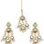 Pastel kundan bridal necklace set with earrings & maang tikka | pink and green stone traditional indian jewelry