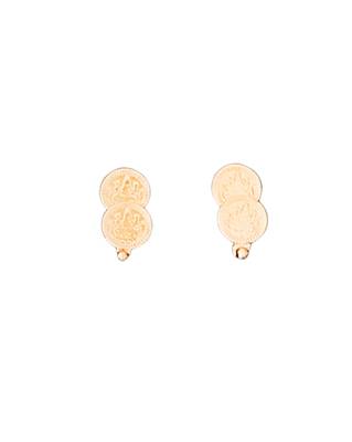 Traditional multi-layer gold plated coin necklace set with earrings | south indian temple jewelry design 6