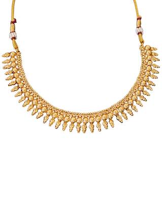 Traditional multi-layer gold plated coin necklace set with earrings | south indian temple jewelry design 5