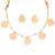Gold plated coin necklace set with earrings, temple jewelry for festive and ethnic wear