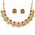 Gold plated crescent moon necklace and earrings set – ethnic jewelry for festivals and special occasions