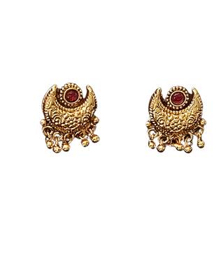 Gold plated crescent moon necklace and earrings set     ethnic jewelry for festivals and special occasions 6