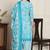 turquoise cotton blend printed ready to wear patiala salwar suit