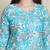 turquoise cotton blend printed ready to wear patiala salwar suit