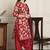 Wine cotton blend printed ready to wear patiala salwar suit