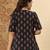 Floral printed pure cotton black jaipuri tunic