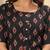 Floral printed pure cotton black jaipuri tunic
