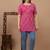 Floral printed pure cotton pink jaipuri tunic